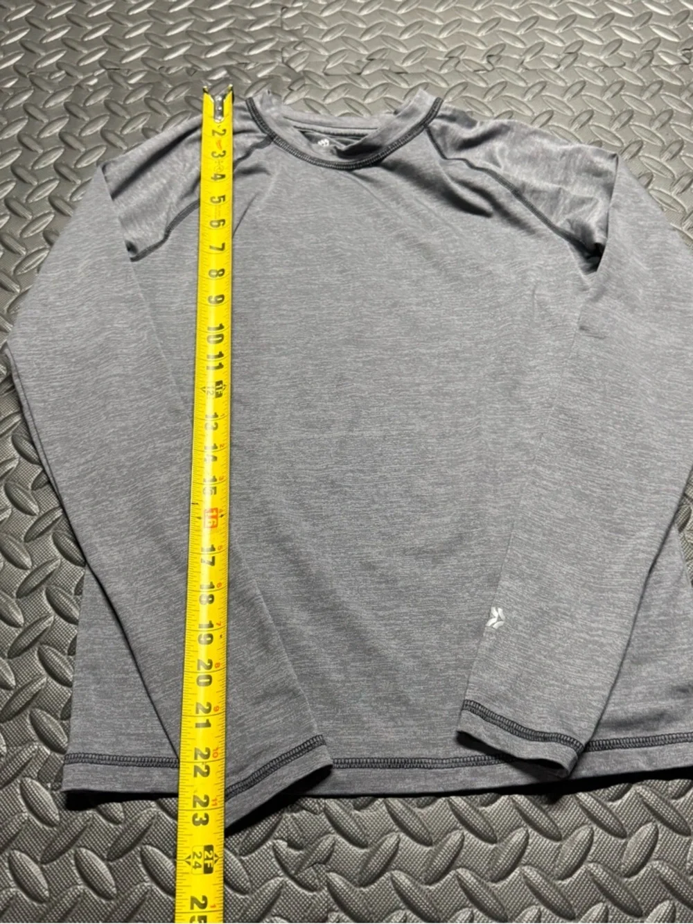 All In Motion Gray Long Sleeve Athletic Top L 12/14 Active Stretch